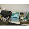 Image 1 : 2 BOXES OF MISC. TELEPHONE, DRINKING CONTAINERS, TRIPOD STAND, ETC.