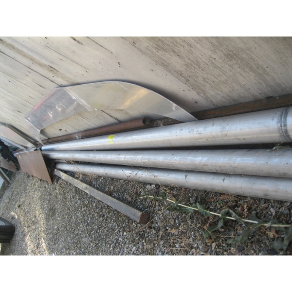 LG. LOT OF ASST. STEEL, ALUMINUM PIPE, CHANNEL, FLAT STEEL INCL. PIECE 17' LONG