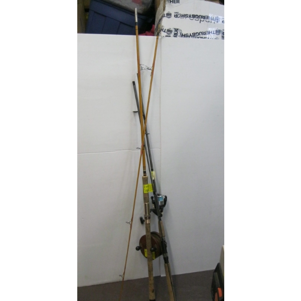 2 FISHING RODS & REELS