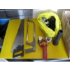 Image 7 : 2 BOXES MISC. TOOLS, BRACKETS, TARP, FLOOR MATS, ETC.