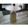 Image 1 : ROUND WOOD TOP METAL BASE OCCASIONAL TABLE