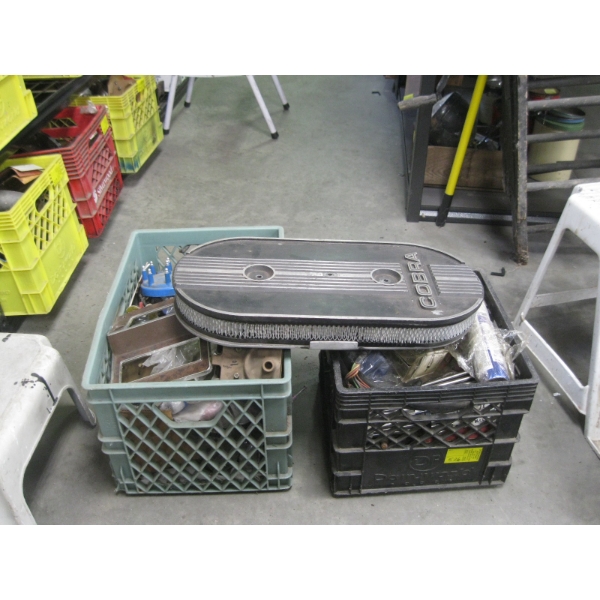 2 BINS OF MISC. FORD CAR PARTS
