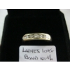 Image 3 : LADIES 10KT BAND W/5 DIAMONDS, 3.2G, SZ 7 1/2