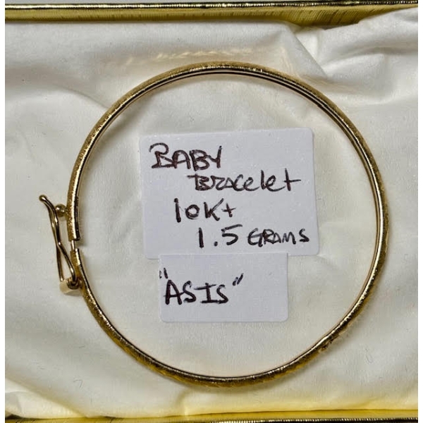 10KT "AS IS" BABY BRACELET, 1.5G