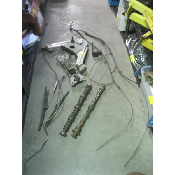 MISC. NIXON MOUNTING PLATE, 2 CAM SHAFTS, ETC.