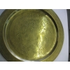 Image 3 : ORIGINAL ROUND FRAME PAINTING & A BRASS PLATE SERVING TRAY