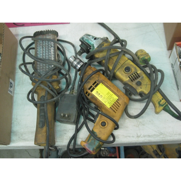 POWERFIST ANGLE GRINDER, DRILL & TROUBLE LIGHT