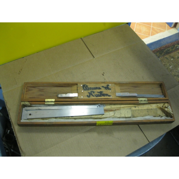 WOOD CASED BOX W/ASST. METAL GAUGES