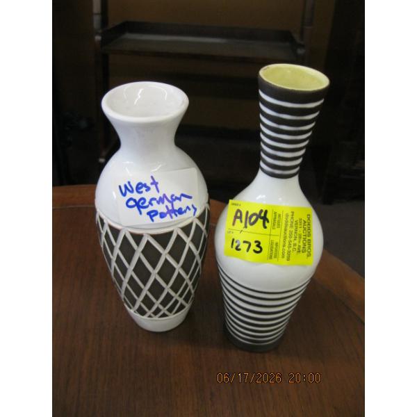 2 WEST GERMAN MCM VASES
