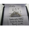 Image 3 : LADIES 14KT WHITE GOLD RING W/DIAMONDS, 3G, SZ 7