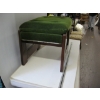 Image 2 : WOOD FRAMED GREEN UPHOLSTERED STOOL