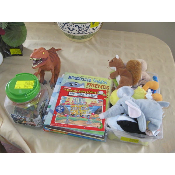 KIDs TOYS, BOOKS, STUFFED ANIMALS, PAW PATROL BEDSPREAD, ETC.