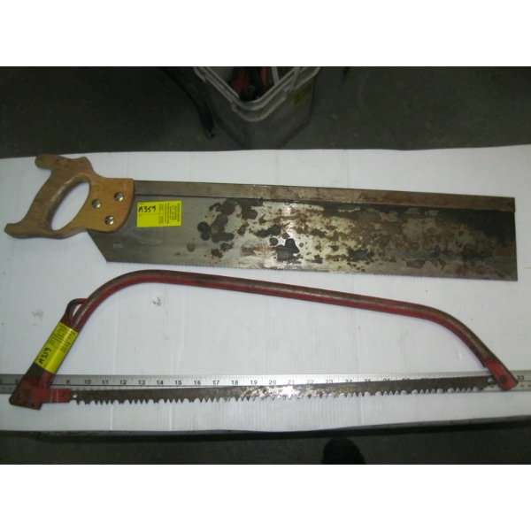 2 HANDSAWS & 2 AXES