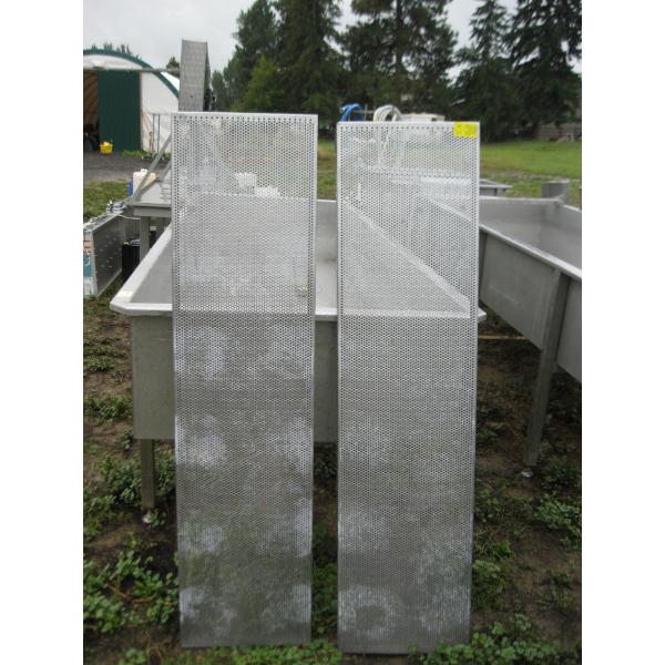 2 GRADED STAINLESS STEEL SHELVES, APPROX. 61"X15.5"
