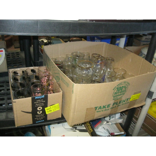 2 BOXES OF ASST'D GLASSWARE
