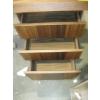 Image 3 : WOOD 3 DRAWER DESK W/PLEXIGLASS LEG