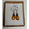 Image 1 : PAIR OF STERLING SILVER (.925) AMBER EARRINGS