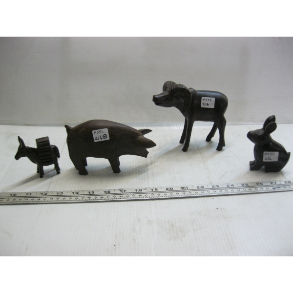 4 IRONWOOD FIGURINES  