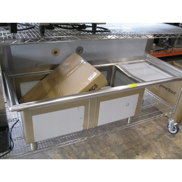 NEW 2 BIN SINK W/END RUNOFF
