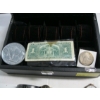 Image 3 : WATCH CASE W/MISC. CONTENTS - $1 BILL, POCKETWATCH, ETC.