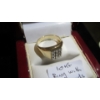Image 2 : 10KT RING W/9 DIAMONDS, 3.5G, SZ 8.5
