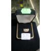 Image 1 : 14KT MAN MADE NUGGET RING W/5 SMALL DIAMONDS, W/A $1,430, SZ 8