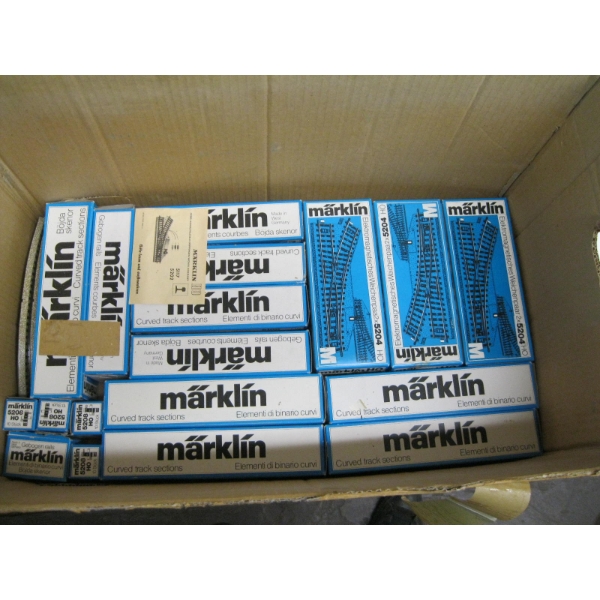 ASST. MARKLIN TRAIN TRACK, SWITCHES, ETC.