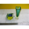 Image 1 : 2 PIECES OF GREEN MURANO GLASS