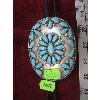 Image 2 : NAVAJO STERLING BOLO TIE W/TURQUOISE
