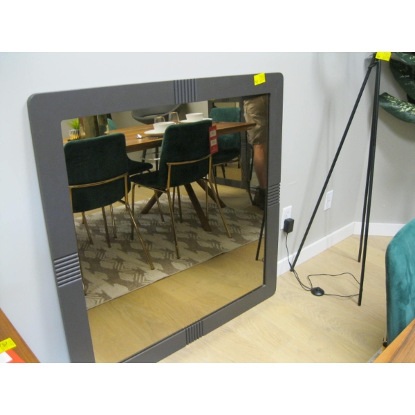 LG. FRAMED MIRROR, APPROX. 43"X43"