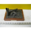 Image 1 : DECORATIVE METAL CAST COWBOY BOOT & DOG - "PUPPY LOVE" BY A. LIEGLER