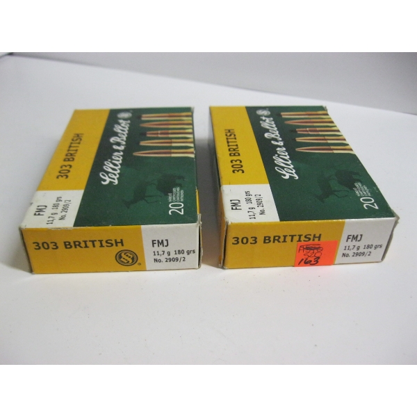 SELLIER & BELLOT .303 BRITISH 11.7G 180GRS FMJ|2X20 CARTRIDGES