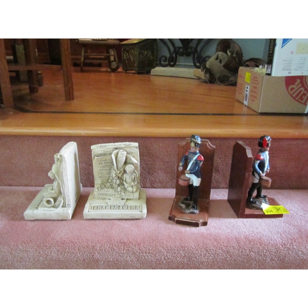 2 PAIR OF BOOKENDS