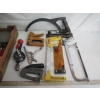 Image 2 : FLAT OF ASST. TOOLS - STAPLERS, HACKSAWS, VISE GRIPS, ETC.