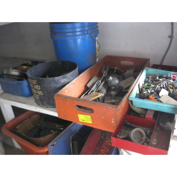 SHELF OF MISC. NUTS, BOLTS, ETC.