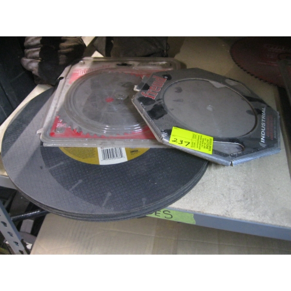 10" CUTTING BLADES & 14" CUTOFF SAW DISCS (6)