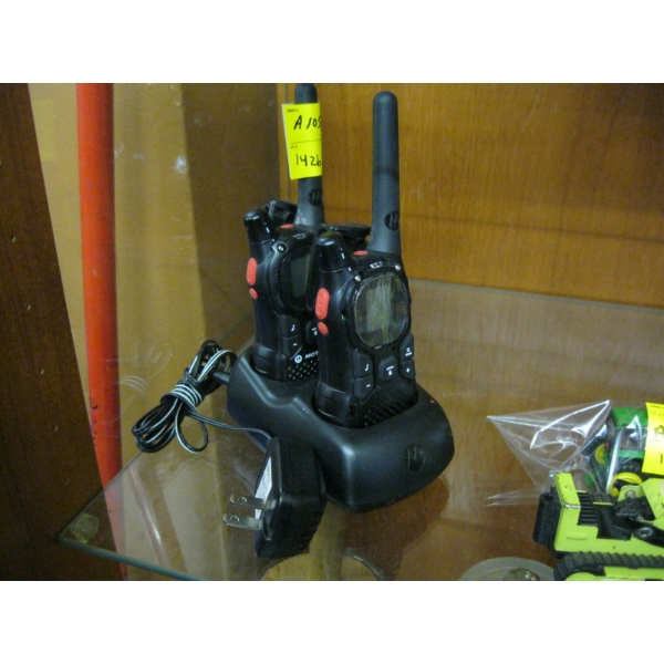 PAIR OF MOTOROLA RECHARGEABLE WALKIE TALKIES