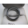 Image 4 : MEN'S TUNGSTEN 10KT RING W/3 DIAMONDS - SZ 8