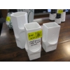Image 1 : 3 WEST GERMAN WHITE BISQUE OP ART VASES