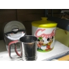 Image 1 : MICKEY MOUSE COOKIE TIN, SIFTER & GLASS CANNISTER
