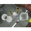 Image 2 : WEST GERMAN WHITE OP ART POTTERY MCM VASES