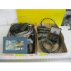 Image 1 : 2 BOXES OF MISC. HEADPHONES, ELECTRICAL TESTER, CABLES, ETC.