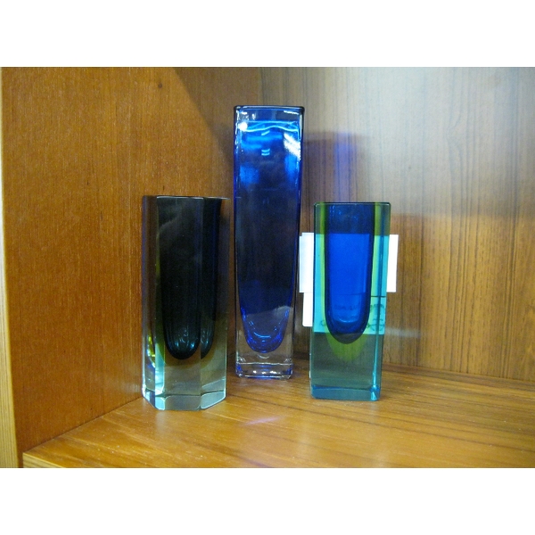 3 MURANO SOMEROSO VASES