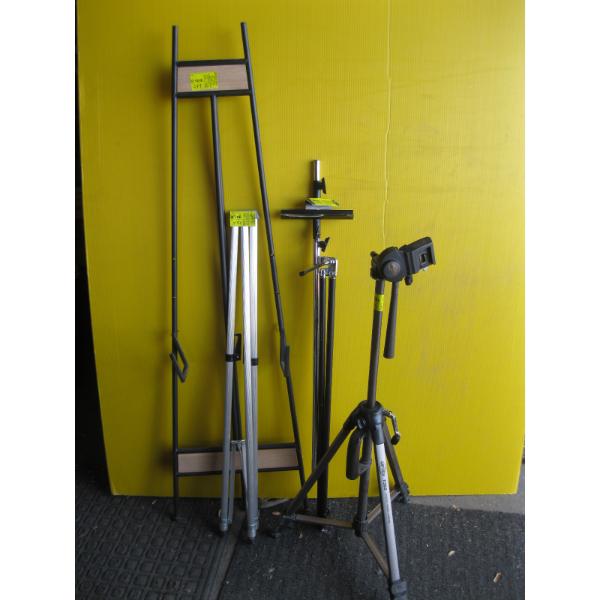 ASST. TRIPOD STANDS, EASEL, ETC.