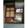 Image 2 : 2 BOXES OF PICTURE FRAMES, LIDDED BOXES, ETC.