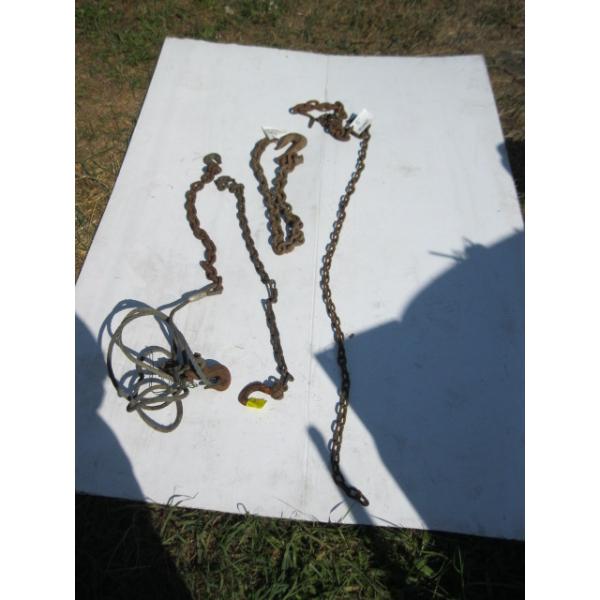 ASST. CHAINS, CABLE, ETC.