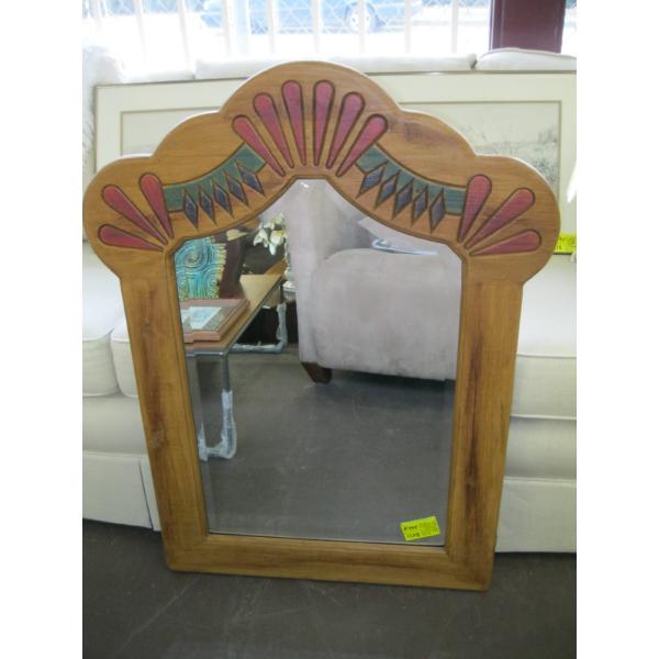 WOOD FRAMED BEVEL EDGE MIRROR