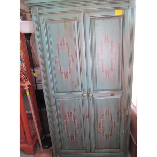 YELLOW 2 DOOR ENTERTAINMENT CABINET