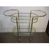 Image 1 : GLASS & BRASS ROLLING TEA CART