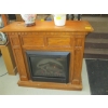 Image 2 : ELECTRIC FIREPLACE HEATER W/MANTLE & FIRE SCREEN